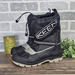 Keen Warm Waterproof Winter Boots 1026753 Black 400g Insulated Youth Size 7